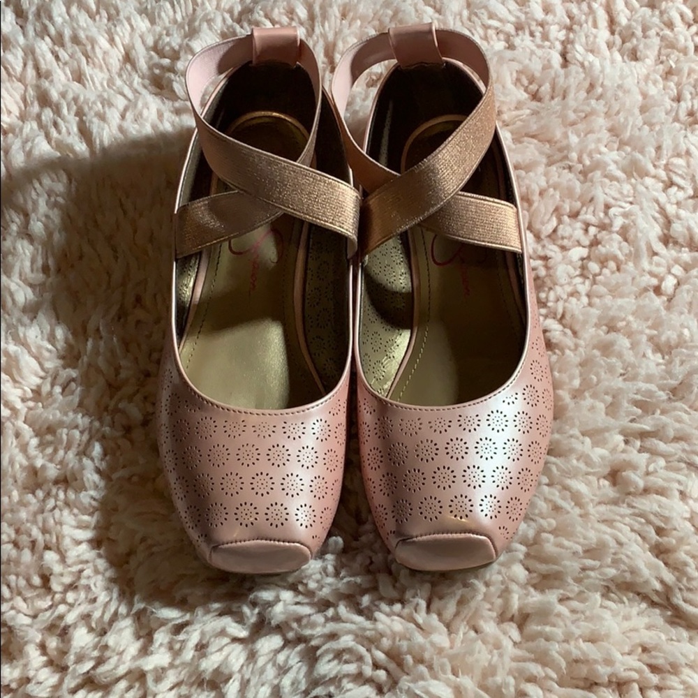 Jessica Simpson pink ballerina flats